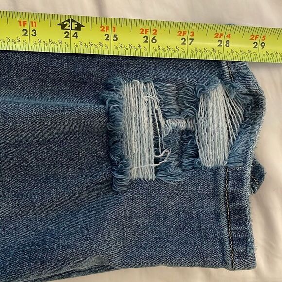 Risen Distressed Denim Blue Jeans Womens Size 3 / 26 - Picture 8 of 12